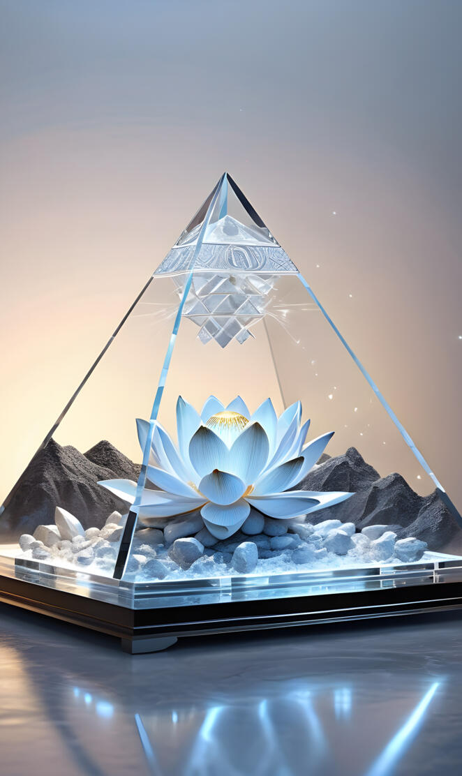 Crystal Encased Lotus