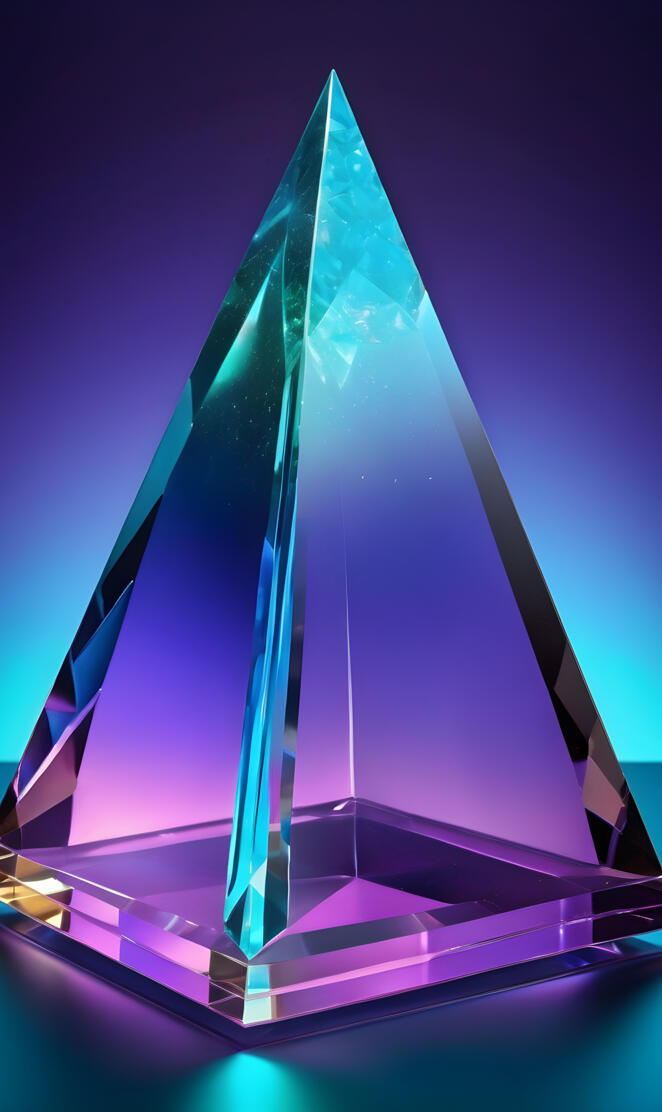 prismatic pyramid office decoration