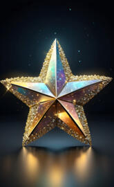 a star shaped object with a star in the background