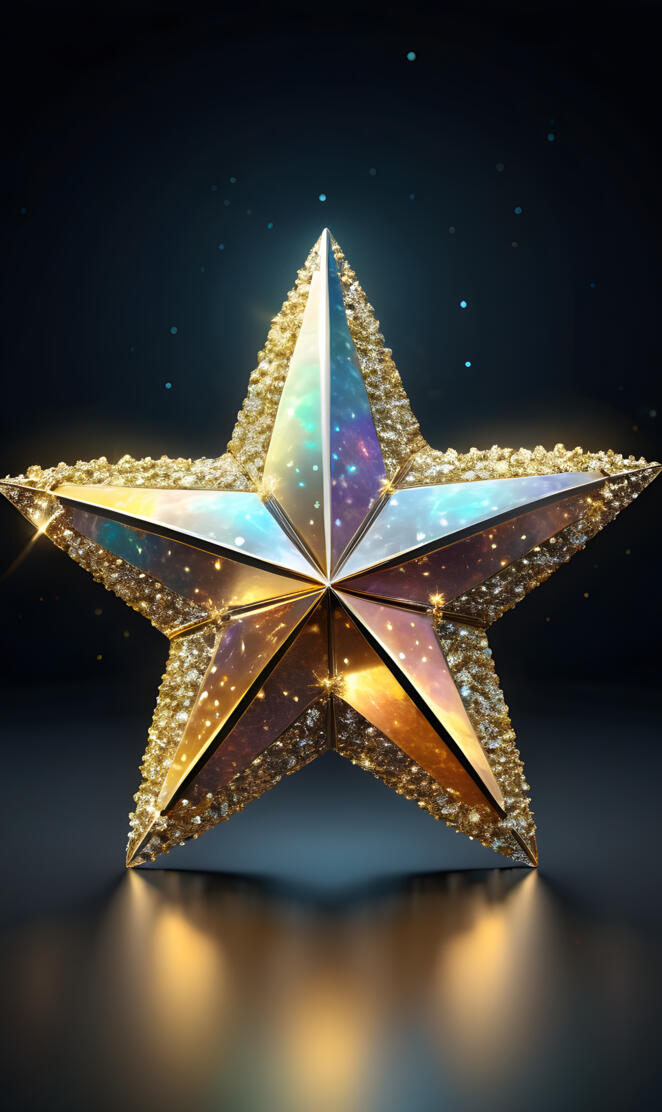 a star shaped object with a star in the background