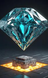 3D Realistic Minecraft Diamond