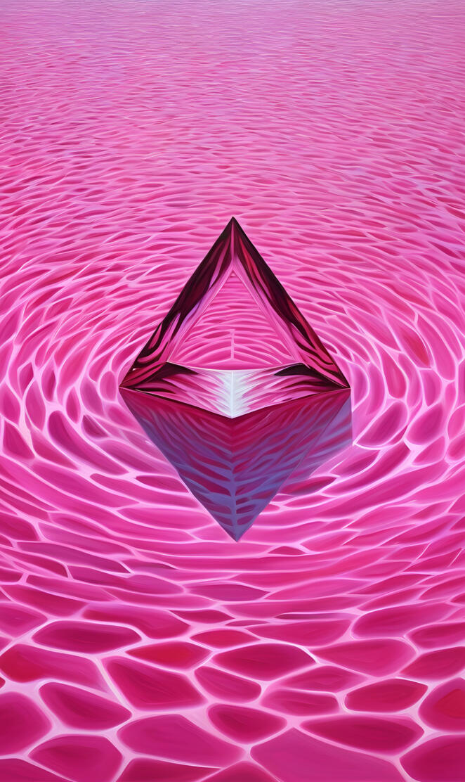 Pink Wave's & a Solid Crystal Triangle