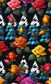 Houndstooth prism triangle roses