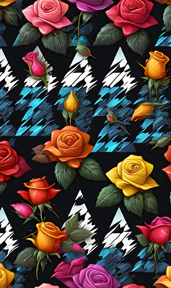 Houndstooth prism triangle roses