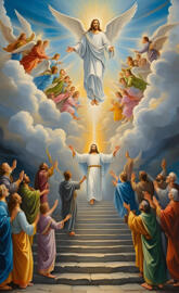 Christ returning for his people.