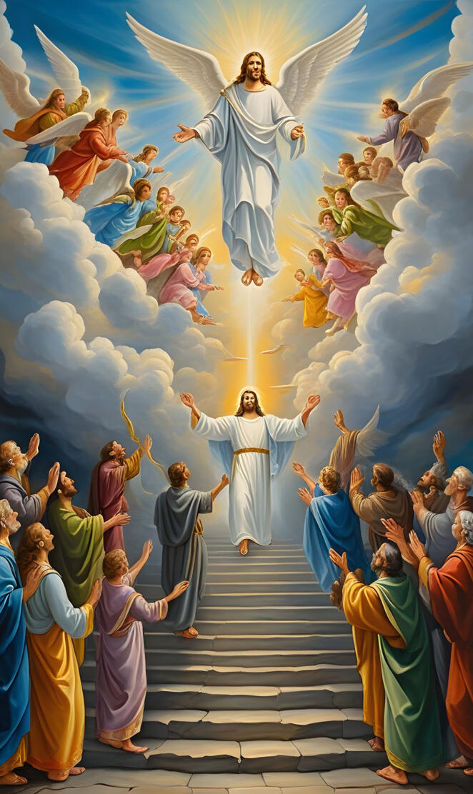 Christ returning for his people.