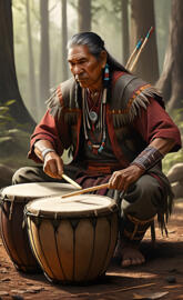 Drum beat of a A Native