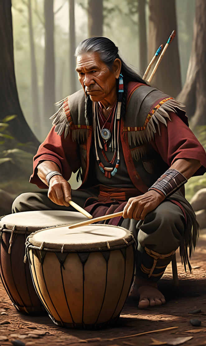 Drum beat of a A Native