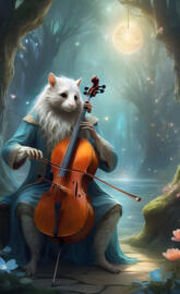 creature playing cello