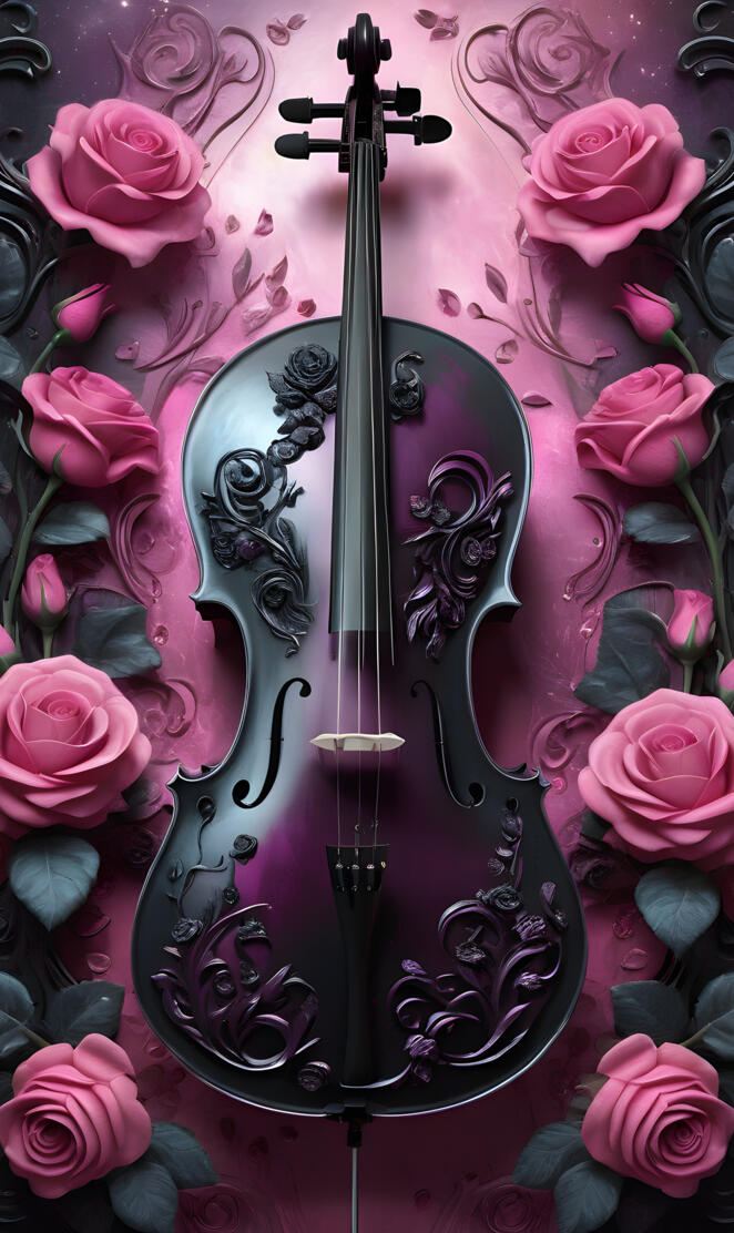 purplish cello