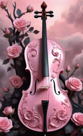 pink roses cello