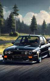 black bmw e30