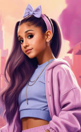 Ariana with headphones