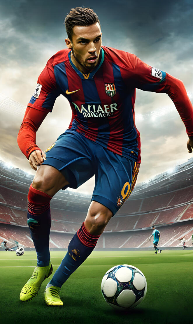 animation footballeur professionnel grand