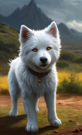 Perrita grande blanca kiara