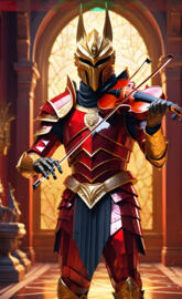 Anubis playing the violin