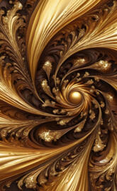 fractals on gold and chocolate