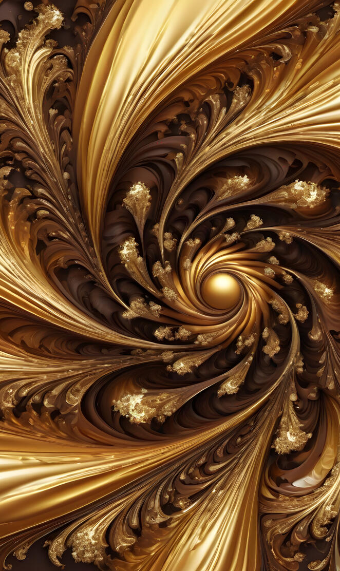 fractals on gold and chocolate