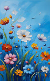 wild flowers in the wind