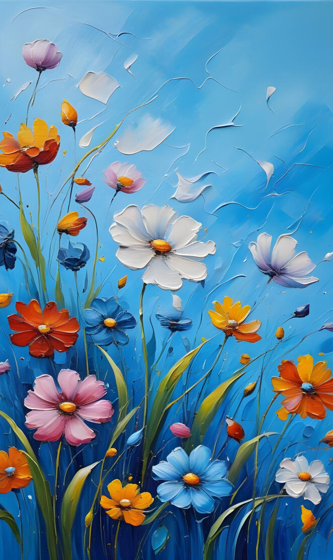 wild flowers in the wind