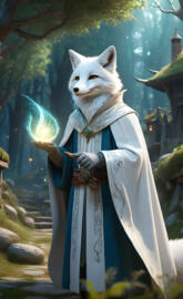 White Fox magician using Wind Magic