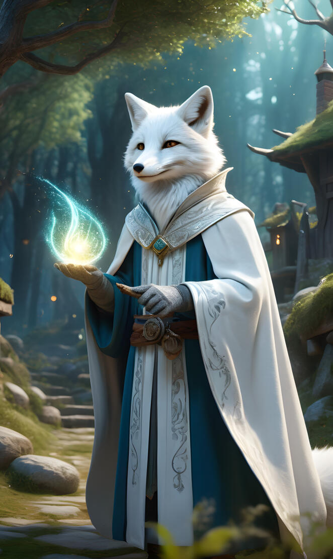 White Fox magician using Wind Magic