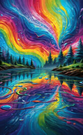 a colorful sky over Golden Nugget Las Vegas