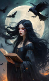 Halloween, conjuring up, witch, book of shadows