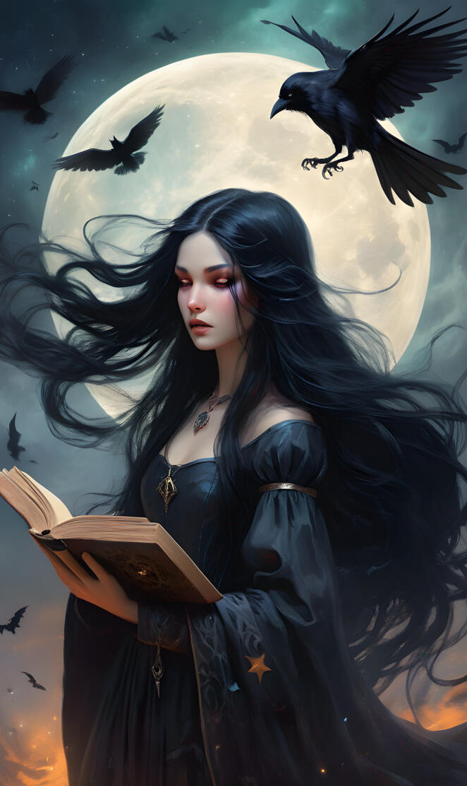 Halloween, conjuring up, witch, book of shadows