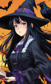 Halloween , anime Halloween witch