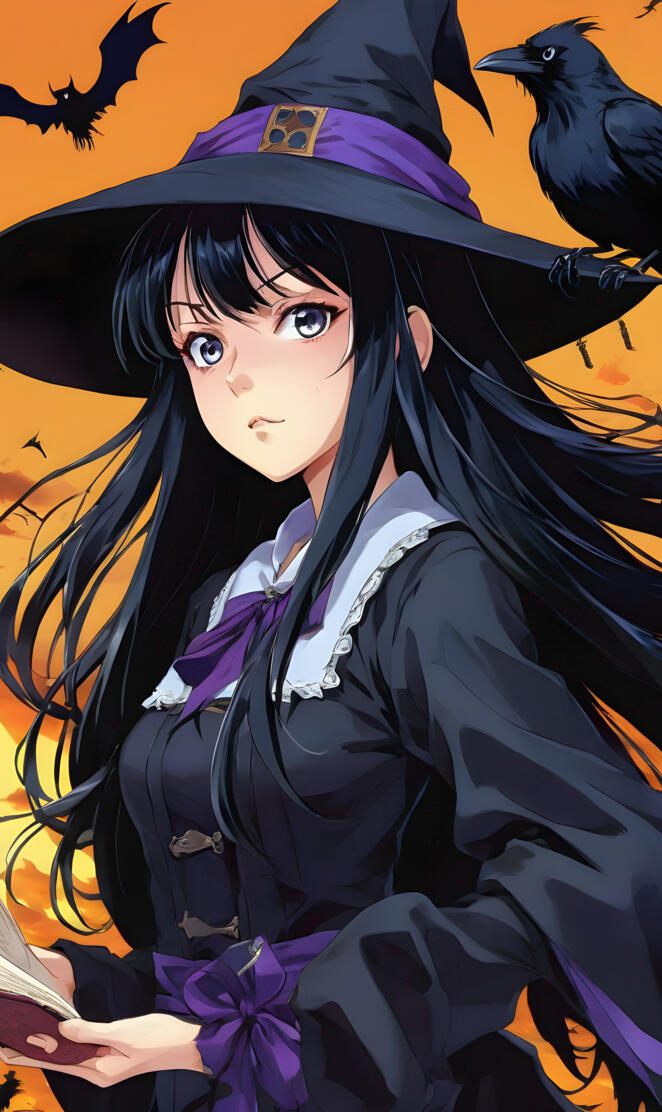 Halloween , anime Halloween witch