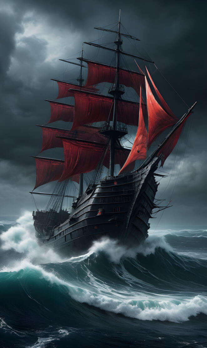 a large ship in the ocean