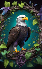 a bald eagle perched on a branch