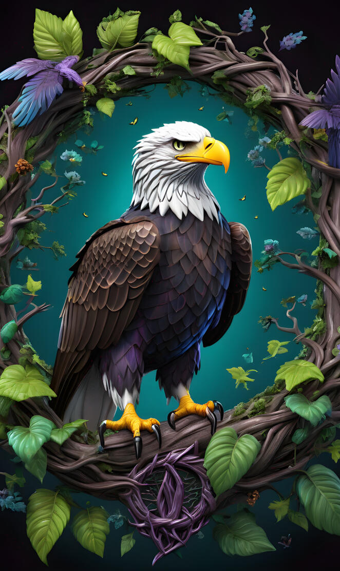 a bald eagle perched on a branch
