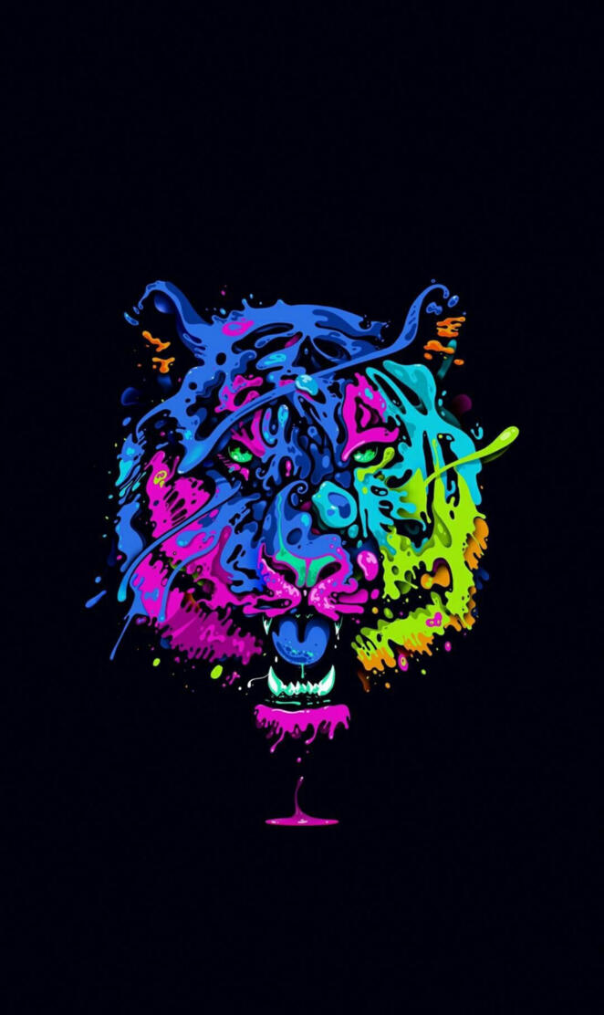 Tiger colourful