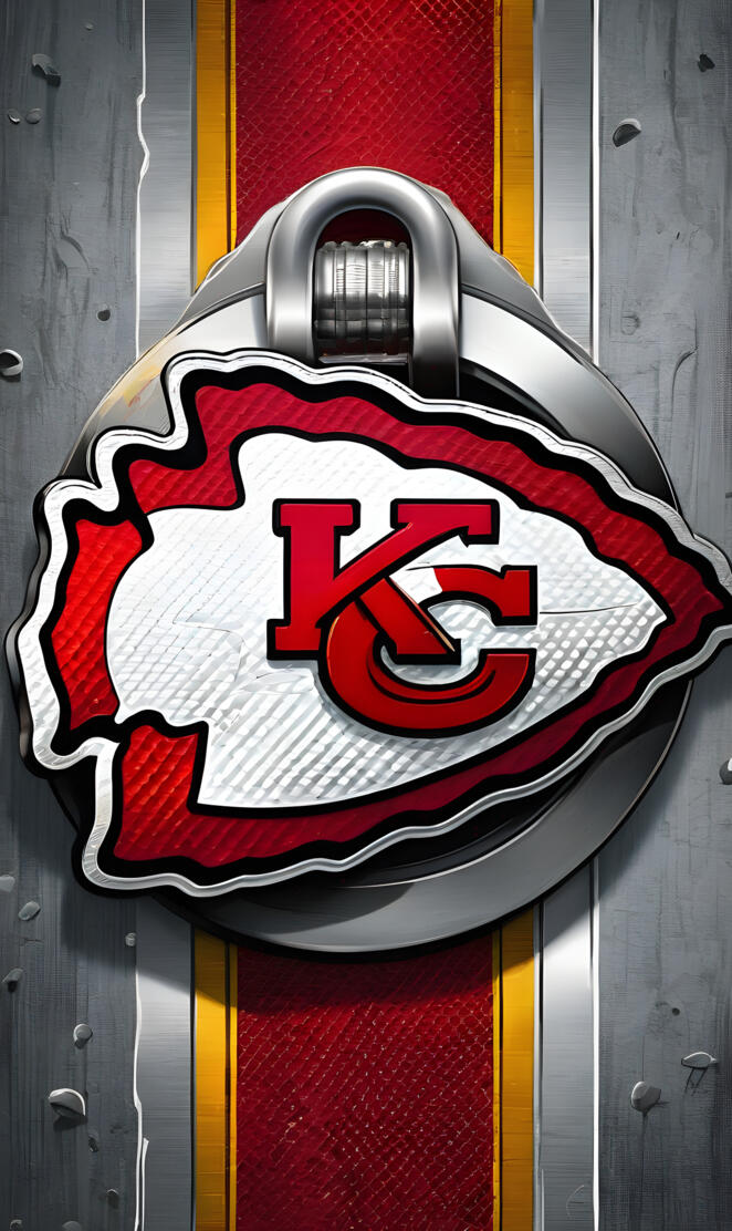 Kansas city chiefs logo zipper lock screen