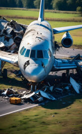 a plane on the ground