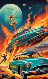 racing futuristic retro crash