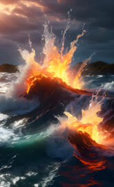 Ocean of fire and water