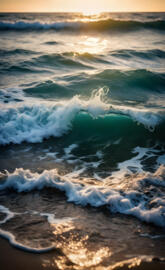 waves crashing on a beach shu