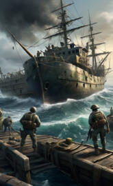 A crash of landing ship tank