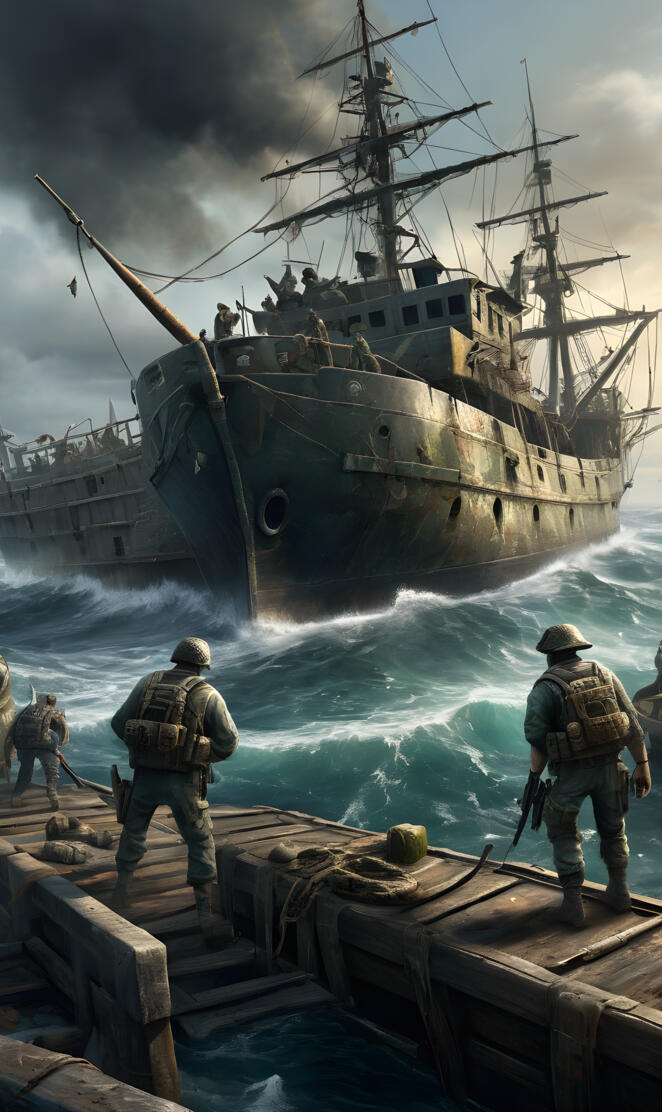 A crash of landing ship tank