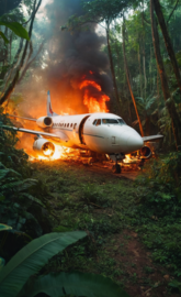 A plane crashed in the jungle