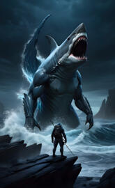 Shark monster Battle