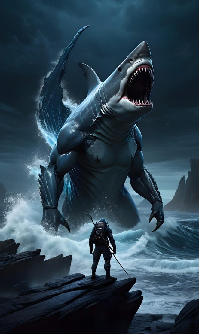 Shark monster Battle