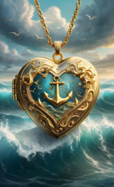 a blue sky with clouds and a gold