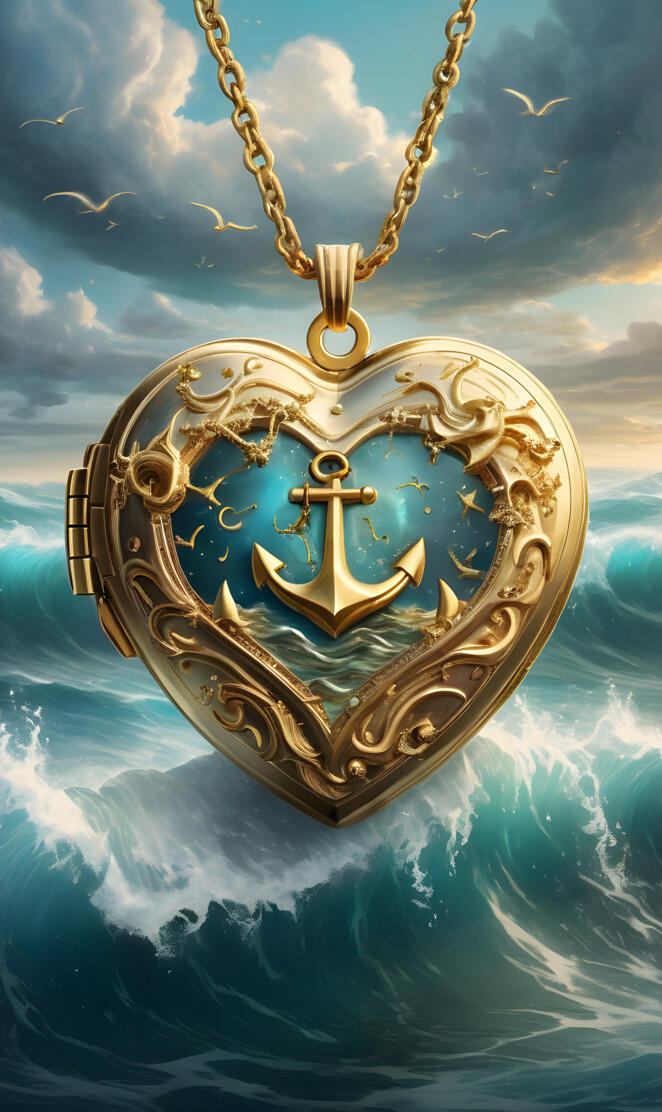 a blue sky with clouds and a gold