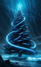 blue candy cane Christmas