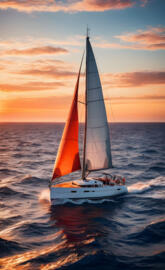 a sailboat in the ocean