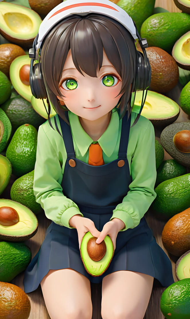 the girl with the avocado